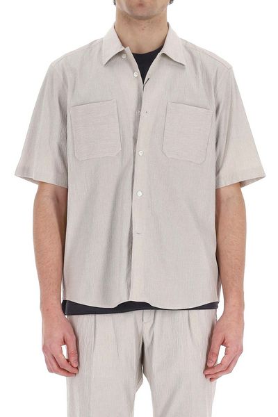 Herno Short-Sleeved Pintriped Shirt