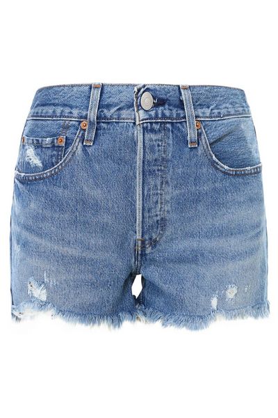 Levi's Distressed Denim Shorts
