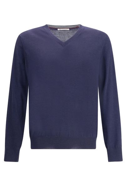 Brunello Cucinelli Brunello Cucinelliv V-Neck Knitted Jumper