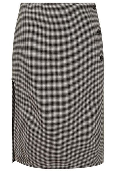 Courrèges Oblique Houndstooth Midi Skirt