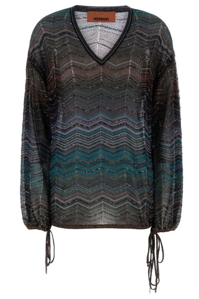 Missoni Chevron V-Neck Top