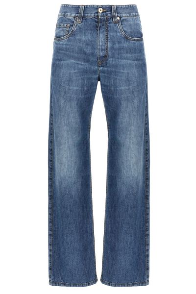 Brunello Cucinelli Logo Patch Boyfriend Jeans
