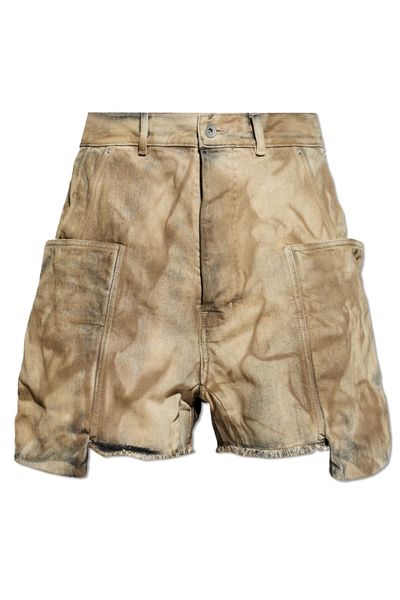 Rick Owens DRKSHDW Temple Stefan Distressed Cargo Shorts
