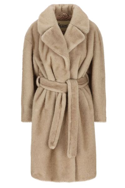 Herno Belted Lapel Collar Coat