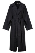 Quira Oversized Belted Coat with Pockets