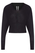 Rick Owens Cropped V-Neck Knitted Jumper