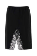 Saint Laurent Split Slip Lace Skirt