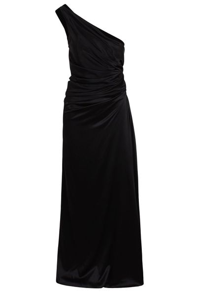 Nina Ricci Long Asymmetric Satin Dress