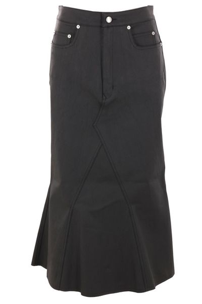 Rick Owens Flared Midi Denim Skirt