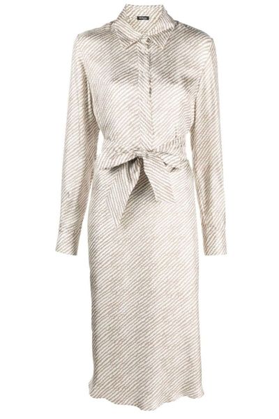 Kiton Belted Midi Shirt Dress