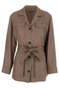 Brunello Cucinelli Long-Sleeved Belted Jacket