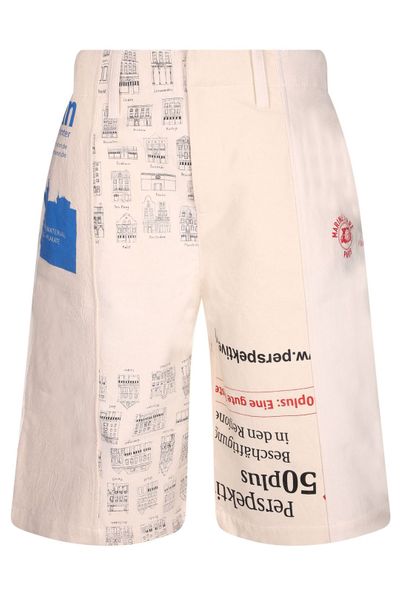 Marine Serre Graphic Patchwork Shorts