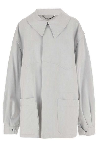 Maison Margiela Oversize-Collar Straight Hem Denim Jacket