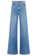 Veronica Beard High-Rise Wide-Leg Jeans
