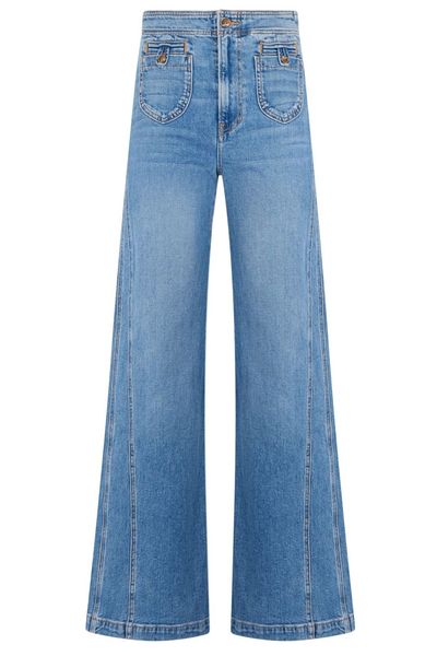 Veronica Beard High-Rise Wide-Leg Jeans