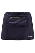 Miu Miu Technical Gazar Fleece Mini Skirt