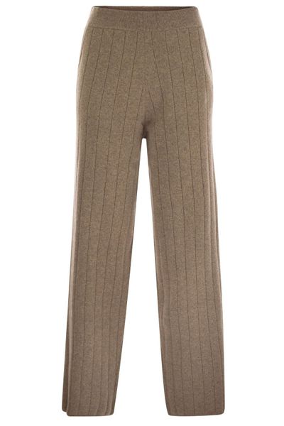 Max Mara Jardin Ribbed Wide-Leg Trousers