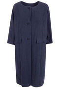 Daniela Gregis Tartaruga Buttoned Linen Coat