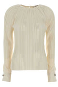 Lanvin Pleated Charmeuse Top