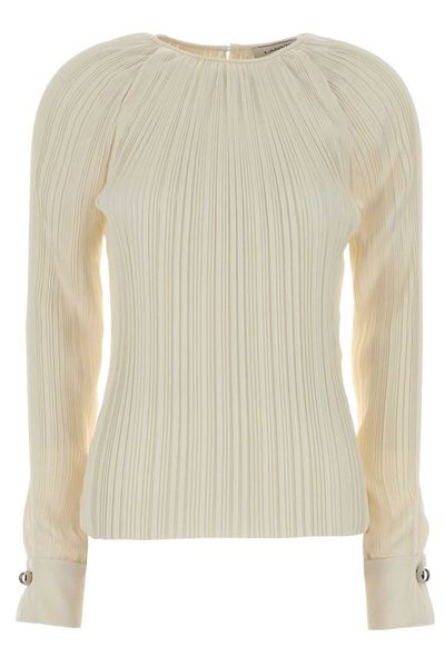 Lanvin Pleated Charmeuse Top