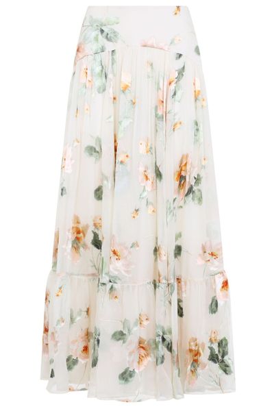 Zimmermann Carousel Burnout Midi Skirt