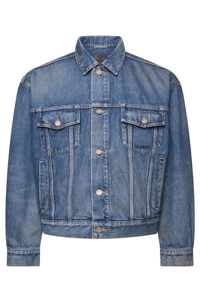 Saint Laurent Button-Up Long-Sleeved Denim Jacket