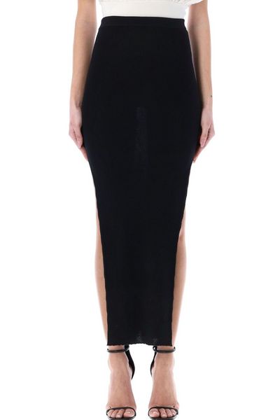 Rick Owens Ribbed Sacri Midi Skirt
