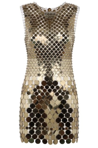 Rabanne Studded Disc Mini Dress