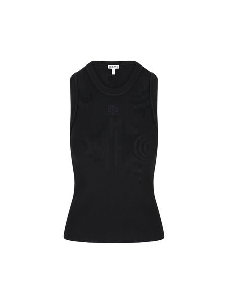 Loewe Anagram Embroidered Ribbed Top
