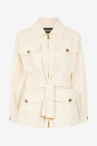Roberto Cavalli Belt And Python Pattern Jacket