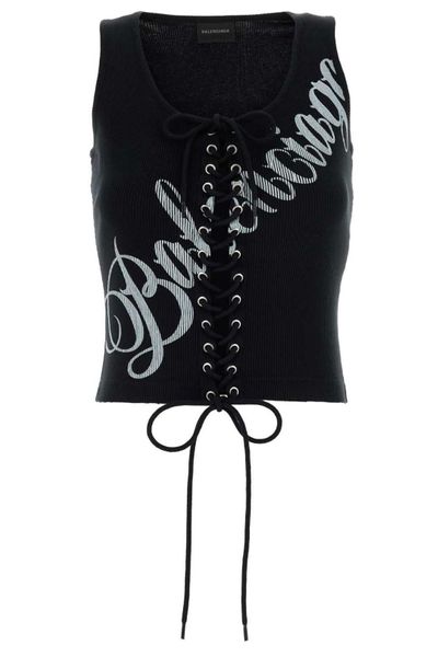 Balenciaga Lace-Up Tank Top