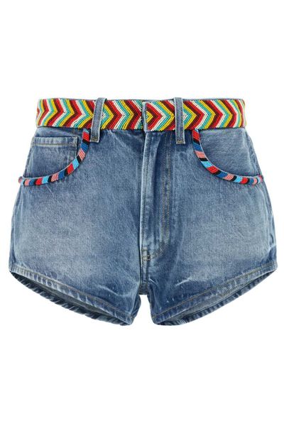 Alanui Memories Of The Savannah Denim Shorts