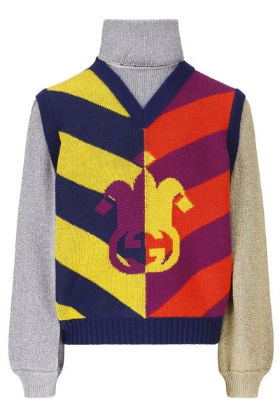 Gucci Striped Jacquard Knitted Sweater