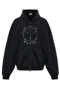 Vetements Printed Zip-Up Hoodie