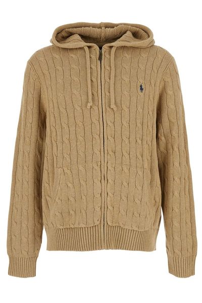 Polo Ralph Lauren Cable-Knit Zip Hooded Jumper