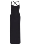 Versace Cross-Strap Maxi Dress