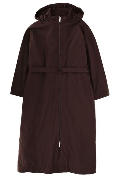 Laminar Belted Hooded Coat