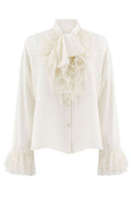 Ermanno Scervino Ruffled Tie-Neck Shirt
