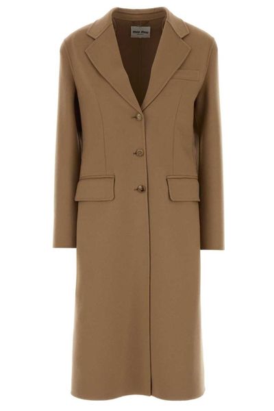 Miu Miu Single-Breasted Long Coat