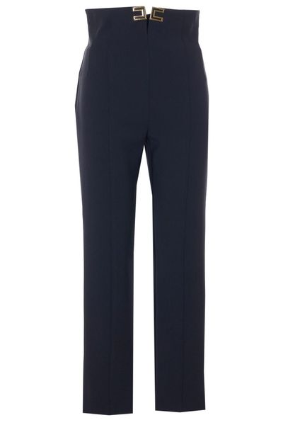 Elisabetta Franchi Logo Detail High-Waist Pants