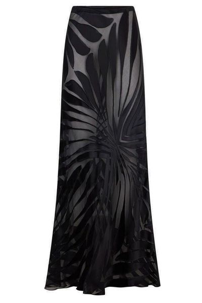 Roberto Cavalli Ray Devoré Print Skirt