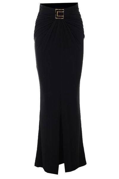 Elisabetta Franchi Draped Buckle Maxi Skirt
