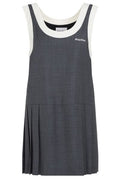 Miu Miu Grisaille Sleeveless Mini Dress