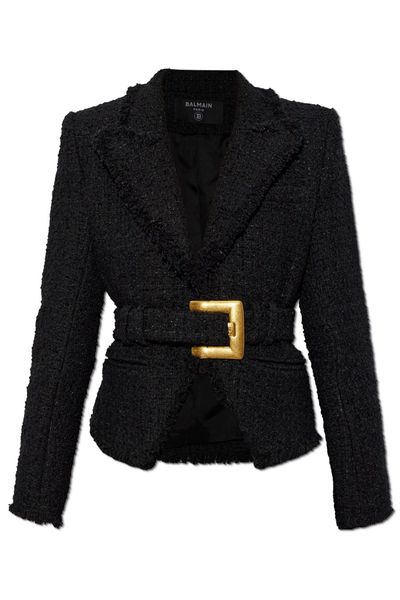 Balmain Belted Tweed Jacket