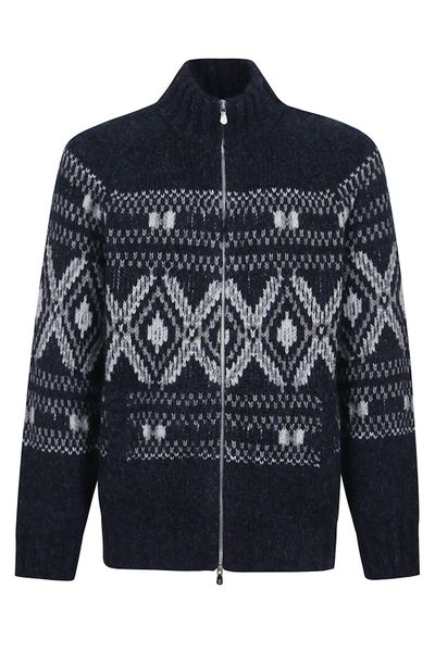 Brunello Cucinelli High Neck Zip-Up Cardigan