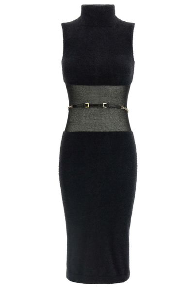 Elisabetta Franchi High-Neck Sleeveless Knit Dress