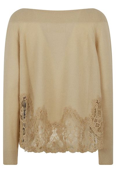 Ermanno Scervino Lace Trim Sweater