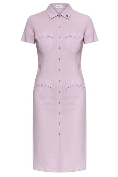 Versace Stretch Georgette Midi Dress