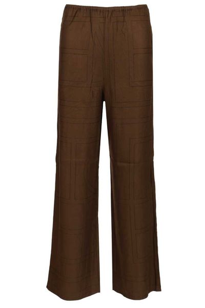 Totême Monogram Flannel Straight Leg Trousers