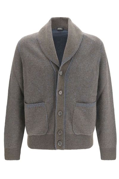 Zegna Buttoned V-Neck Cardigan